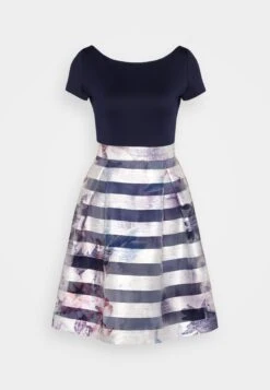 SWING Cocktailjurk - Navy/Ivory -Mode Jurk Winkel 00a9d9eb35cc421bbc6ee67185bc7012
