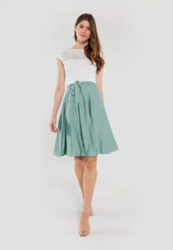 SWING Cocktailjurk - Turquoise Ivory