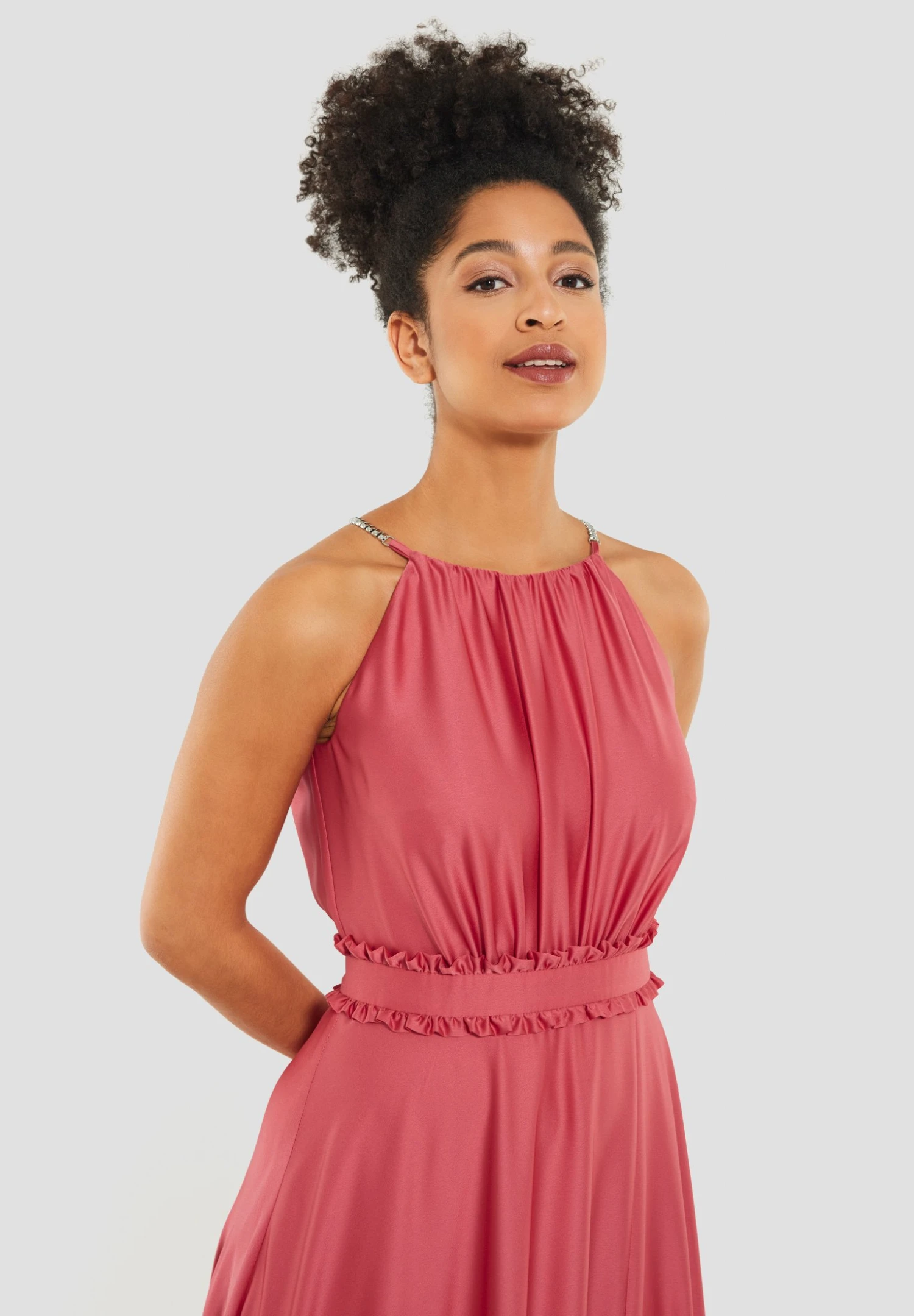 SWING Abend Aus Nachhaltigem - Maxi-Jurk - Light Red 5 SWING Abend Aus Nachhaltigem - Maxi-Jurk - Light Red - Afbeelding 3