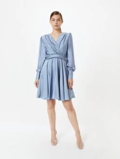 SWING Cocktailjurken Cocktailjurk Dames Smoky Blue -Mode Jurk Winkel 05718d5a2c2263dcfb3f53e38ef40a6d