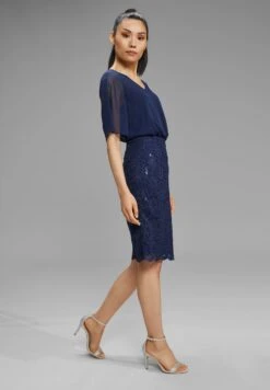 SWING Aus Mix - Cocktailjurk - Navy -Mode Jurk Winkel 06f3f06841f848b098b78e4de8b33f45