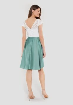 SWING Cocktailjurk - Turquoise Ivory -Mode Jurk Winkel 06f446c55c154da693e19622ad0f2ca4