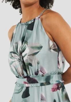 SWING Blumiges Aus Nachhaltigem - Maxi-Jurk - Light Green Multi -Mode Jurk Winkel 0bb4f61c76f24d4bb53b9985dfc1d491