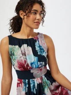 SWING Midi Jurken Jurk Dames Donkerblauw / Gemengde Kleuren -Mode Jurk Winkel 1bbf8c4057dd2cffed947074f01a8a83