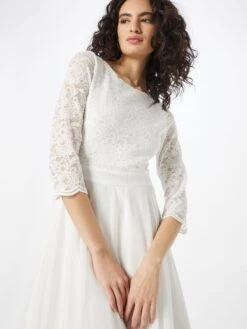 SWING Cocktailjurken Cocktailjurk Dames Natuurwit -Mode Jurk Winkel 2a08a832101b7c7af6c597b89c76d7b3