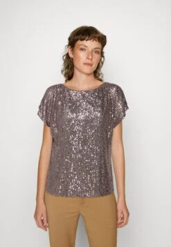 SWING Sequins - T-Shirt Print - Nougat Brown