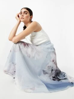 SWING Midi Jurken Jurk Dames Azuur -Mode Jurk Winkel 34f37e4a52470b88e6a54f3b860c842c