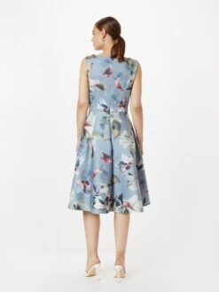 SWING Midi Jurken Jurk Dames Lichtblauw -Mode Jurk Winkel 3ab40ea04839486092e96b74c1f832e0