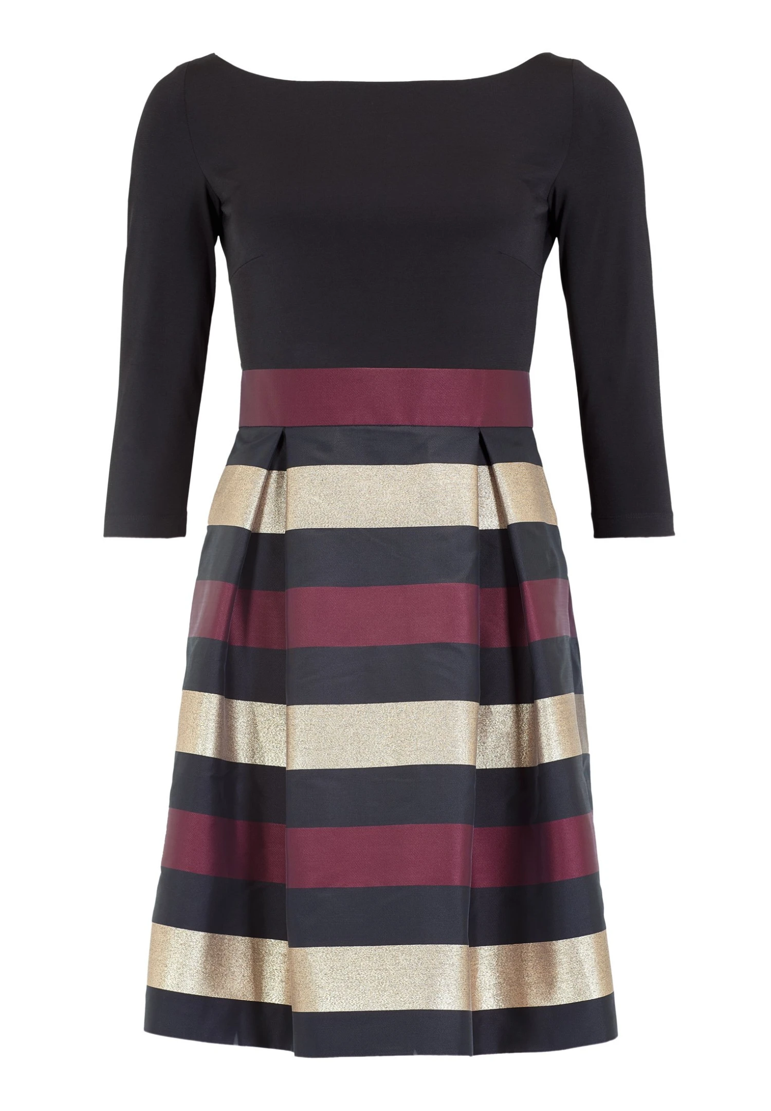 SWING Mit Gestreiftem - Cocktailjurk - Dark Purple Gold 5 SWING Mit Gestreiftem - Cocktailjurk - Dark Purple Gold - Afbeelding 3