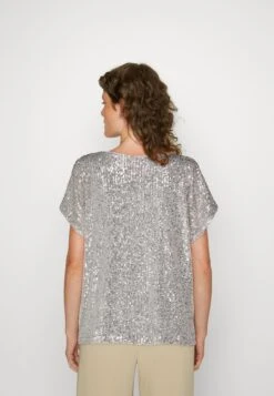 SWING Sequins - T-Shirt Print - Silver Shadow -Mode Jurk Winkel 41ad2068d65041f186cf273c0d339e82