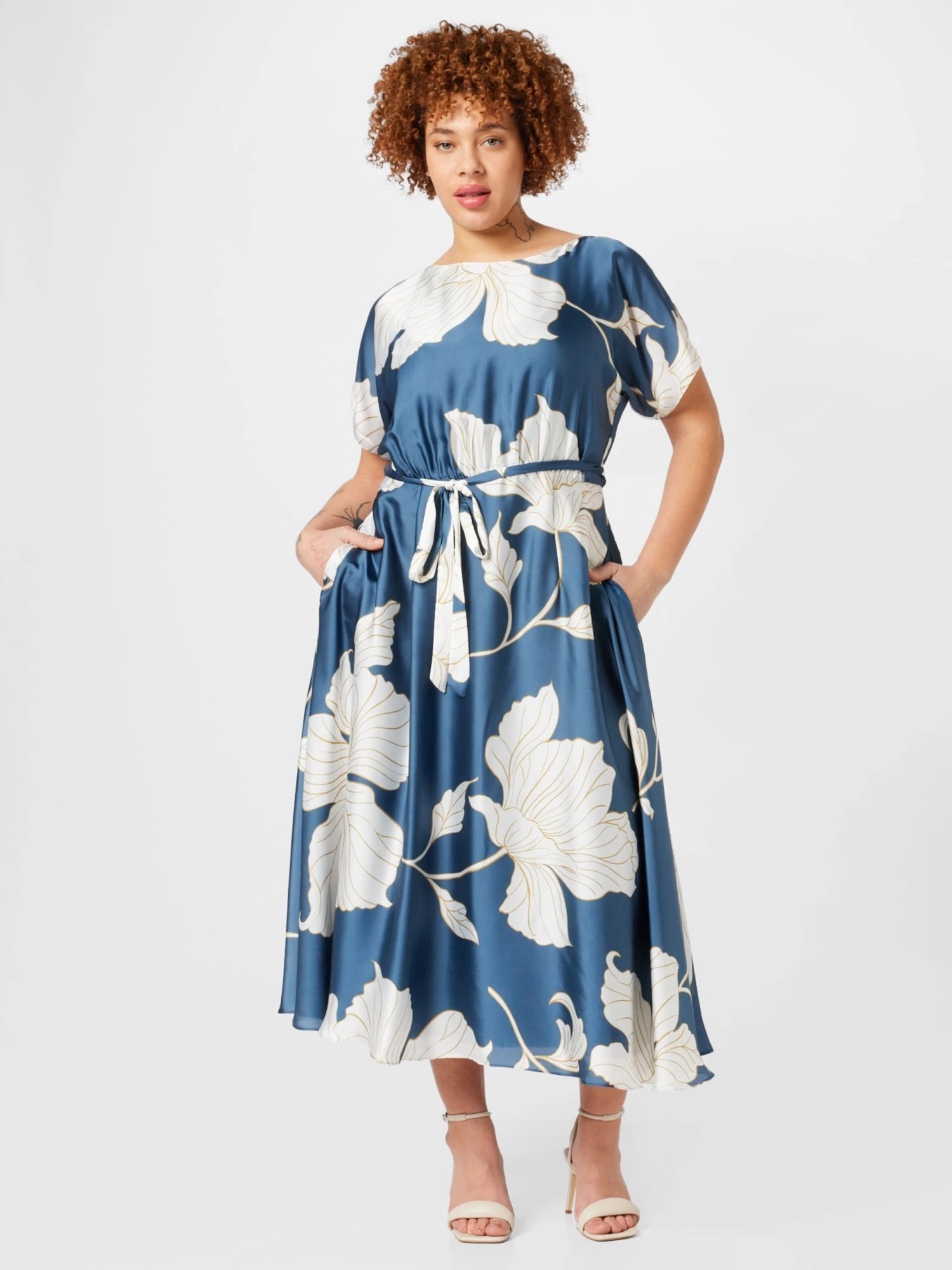 Maxi Jurken Jurk Dames Blauw 5 Maxi Jurken Jurk Dames Blauw - Afbeelding 3