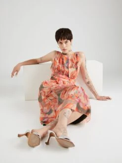 SWING Cocktailjurken Cocktailjurk Dames Perzik / Donkeroranje -Mode Jurk Winkel 5626c98149e17d56df01dd2a231c2216