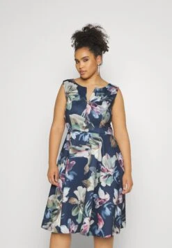 Mode Jurk Winkel 22 Cocktailjurk - Navy/Multi