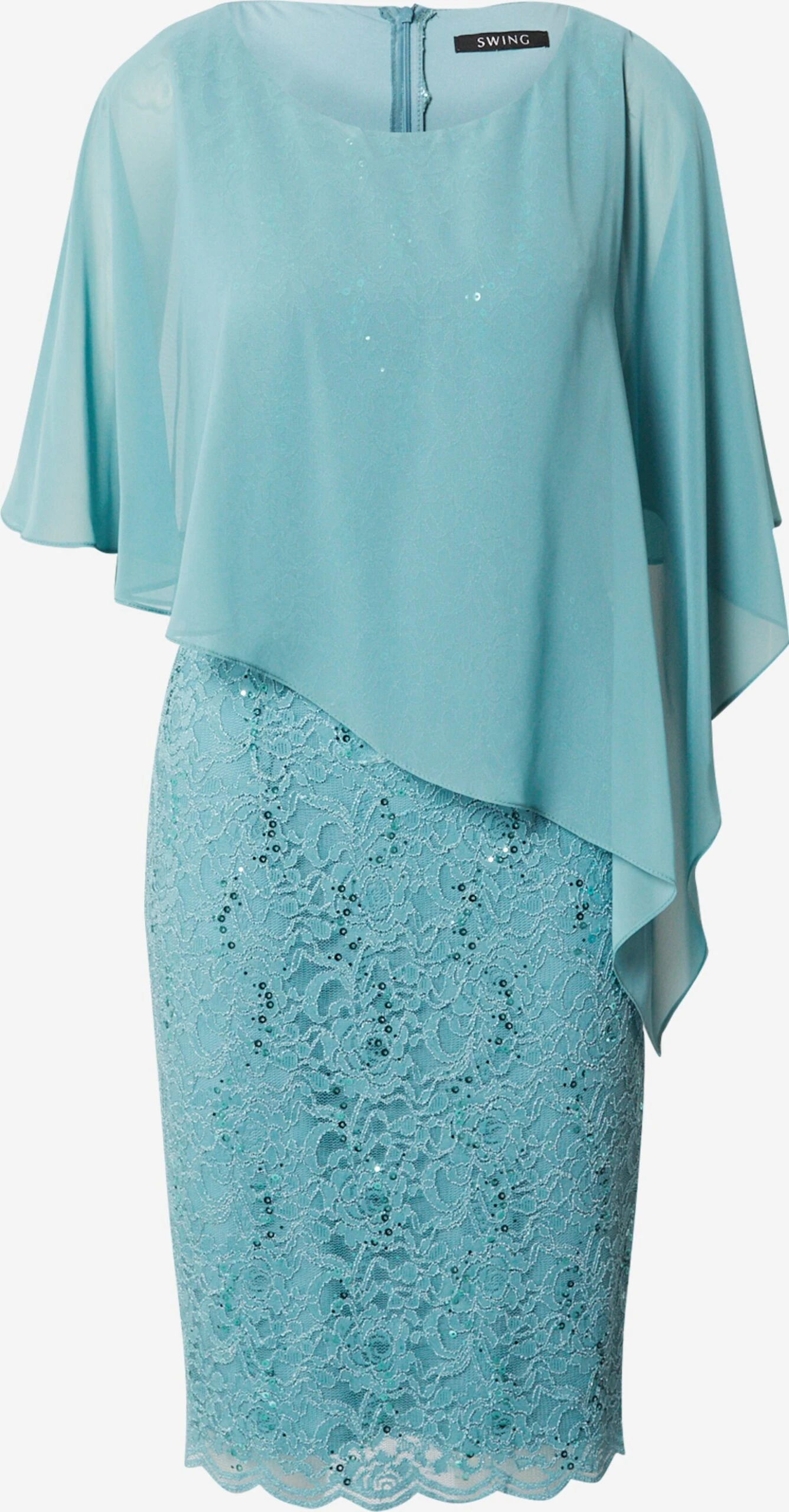 SWING Cocktailjurken Cocktailjurk Dames Blauw 3 SWING Cocktailjurken Cocktailjurk Dames Blauw