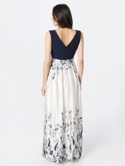 SWING Avondjurken Avondjurk Dames Ecru / Nachtblauw -Mode Jurk Winkel 610951f29a06353203a1d192dc512f74