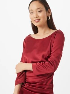 SWING Kokerjurken Kokerjurk Dames Wijnrood -Mode Jurk Winkel 64415c39527fbbeabedc67fb43dccf79