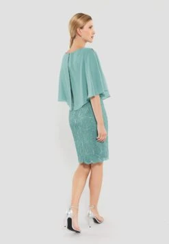 SWING Aus Materialmix - Cocktailjurk - Turqouise Blue -Mode Jurk Winkel 692296bfc82243d9be53a3c055339f11