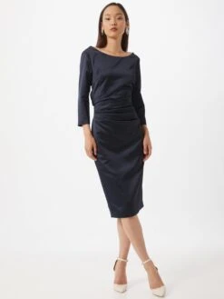 SWING Kokerjurken Kokerjurk Dames Nachtblauw -Mode Jurk Winkel 6c77d9c7716d78dcf7cc3afccc7d737a