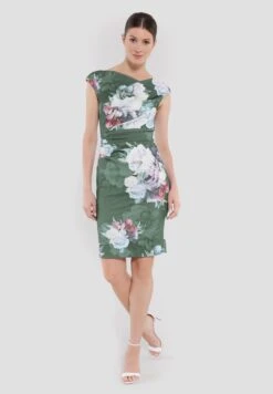 SWING Etui-Jurk - Moss Green Multi