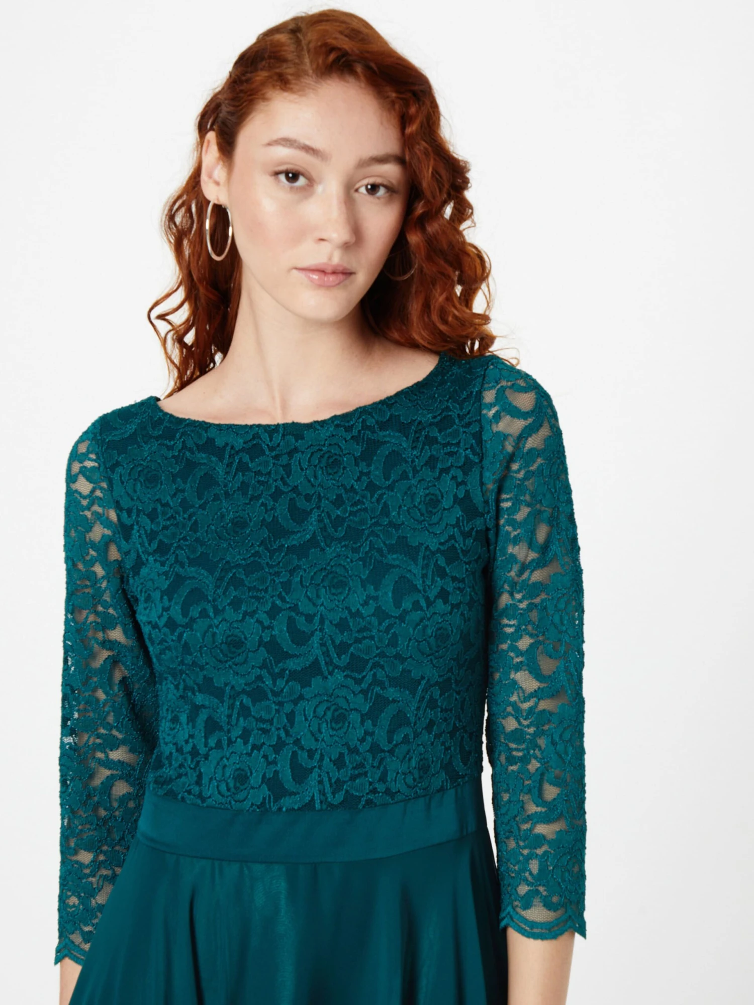 SWING Cocktailjurken Cocktailjurk Dames Donkergroen 4 SWING Cocktailjurken Cocktailjurk Dames Donkergroen - Afbeelding 2