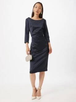 SWING Kokerjurken Kokerjurk Dames Nachtblauw -Mode Jurk Winkel 77de5a43b48c3324a0669b7f92320423