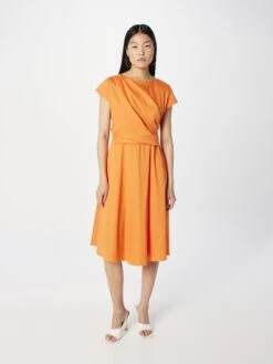 SWING Midi Jurken Jurk Dames Oranje -Mode Jurk Winkel 7d05bf573df0087b792192dc52cc2cc5