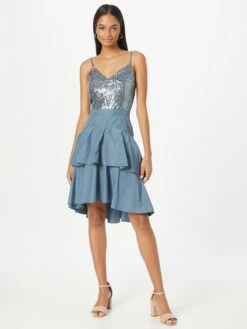 SWING Mini Jurken Jurk Dames Hemelsblauw -Mode Jurk Winkel 81deaf732cdf57a2fe8ddfb4503caaf7