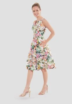 SWING Aus BedrucktemStretch - Jurk - Ivory /Multi -Mode Jurk Winkel 82f556be6968475ba9683181ce292870