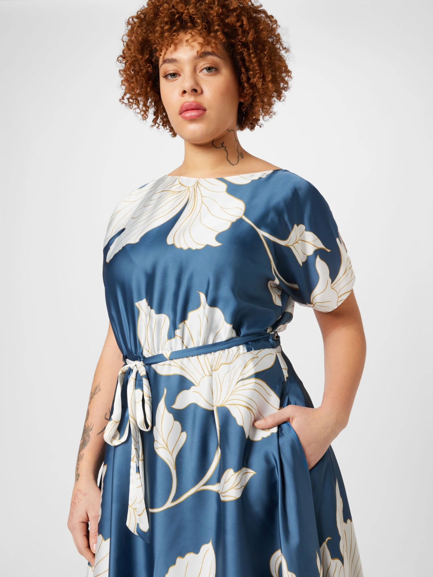 Maxi Jurken Jurk Dames Blauw 4 Maxi Jurken Jurk Dames Blauw - Afbeelding 2