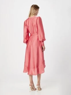 SWING Midi Jurken Jurk Dames Pastelrood -Mode Jurk Winkel 89263f8ff5d89fbb7f781dc9452bc25e