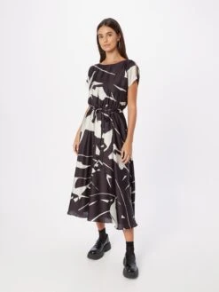 SWING Midi Jurken Jurk Dames Zwart -Mode Jurk Winkel 8d090afd01037779c8a7ccb5261da5d1