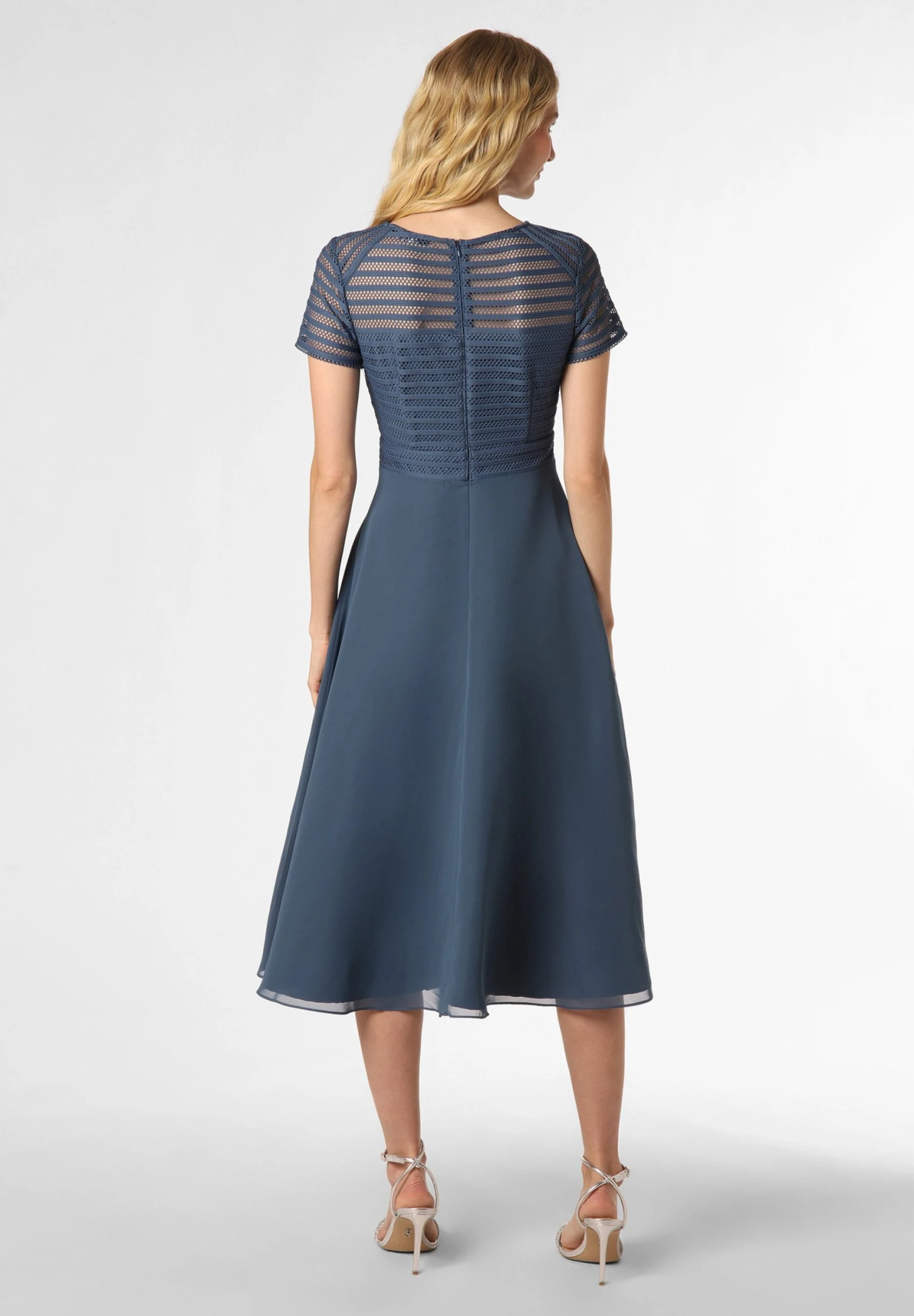 SWING Cocktailjurk - Indigo 4 SWING Cocktailjurk - Indigo - Afbeelding 2