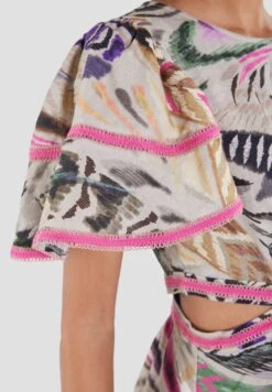 SWING Aus Bedrucktem - Jurk - Light Brown Light Rose -Mode Jurk Winkel 9ab10f11b73445879b313c8b6efb6607