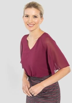 SWING Romina Dress -Mode Jurk Winkel Rominadress Brilliantwine 5