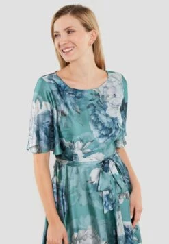 SWING Sienna Midi Dress -Mode Jurk Winkel Siennamididress Turqouiseblue 5