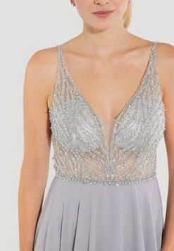 SWING Perlenbesticktes Midi Mit Cups - Cocktailjurk - Silver Shadow -Mode Jurk Winkel a2d808ba00ff4f9bb4efdca7de10faae