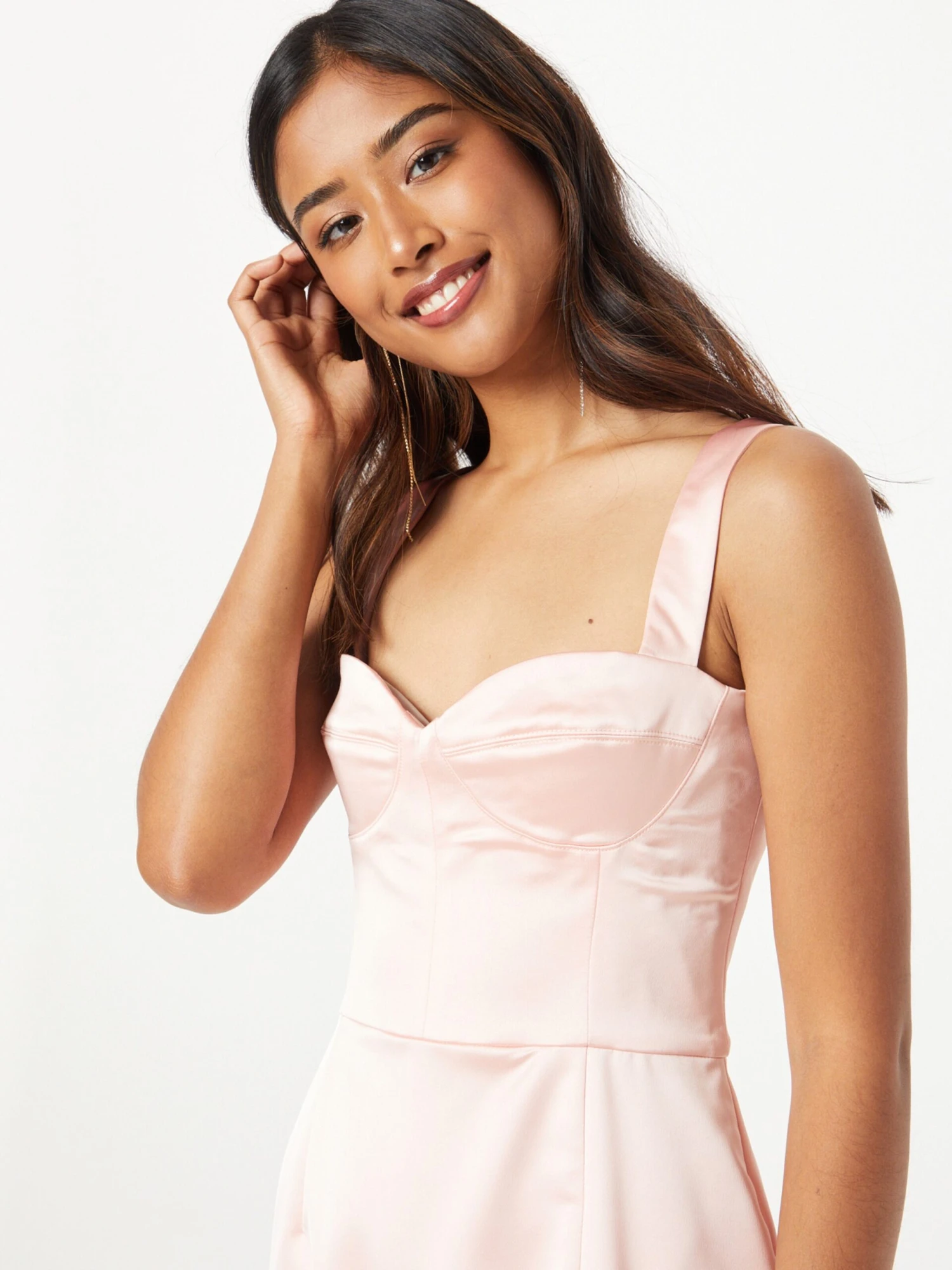 SWING Mini Jurken Jurk Dames Pasteloranje 4 SWING Mini Jurken Jurk Dames Pasteloranje - Afbeelding 2