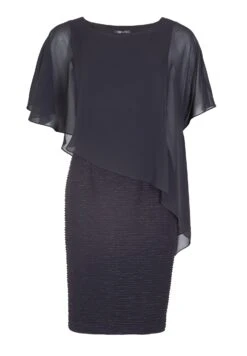 SWING Materialmix - Cocktailjurk - Black -Mode Jurk Winkel adef332792ae4e98af90aca727713f40