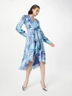 SWING Cocktailjurken Cocktailjurk Dames Indigo / Duifblauw -Mode Jurk Winkel aff2398ca0bf3772e17bb4c67fe3678d