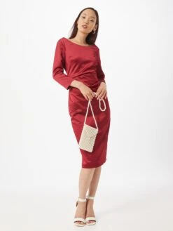 SWING Kokerjurken Kokerjurk Dames Wijnrood -Mode Jurk Winkel b36c55050e6bd59e5bf9d792eca141dc