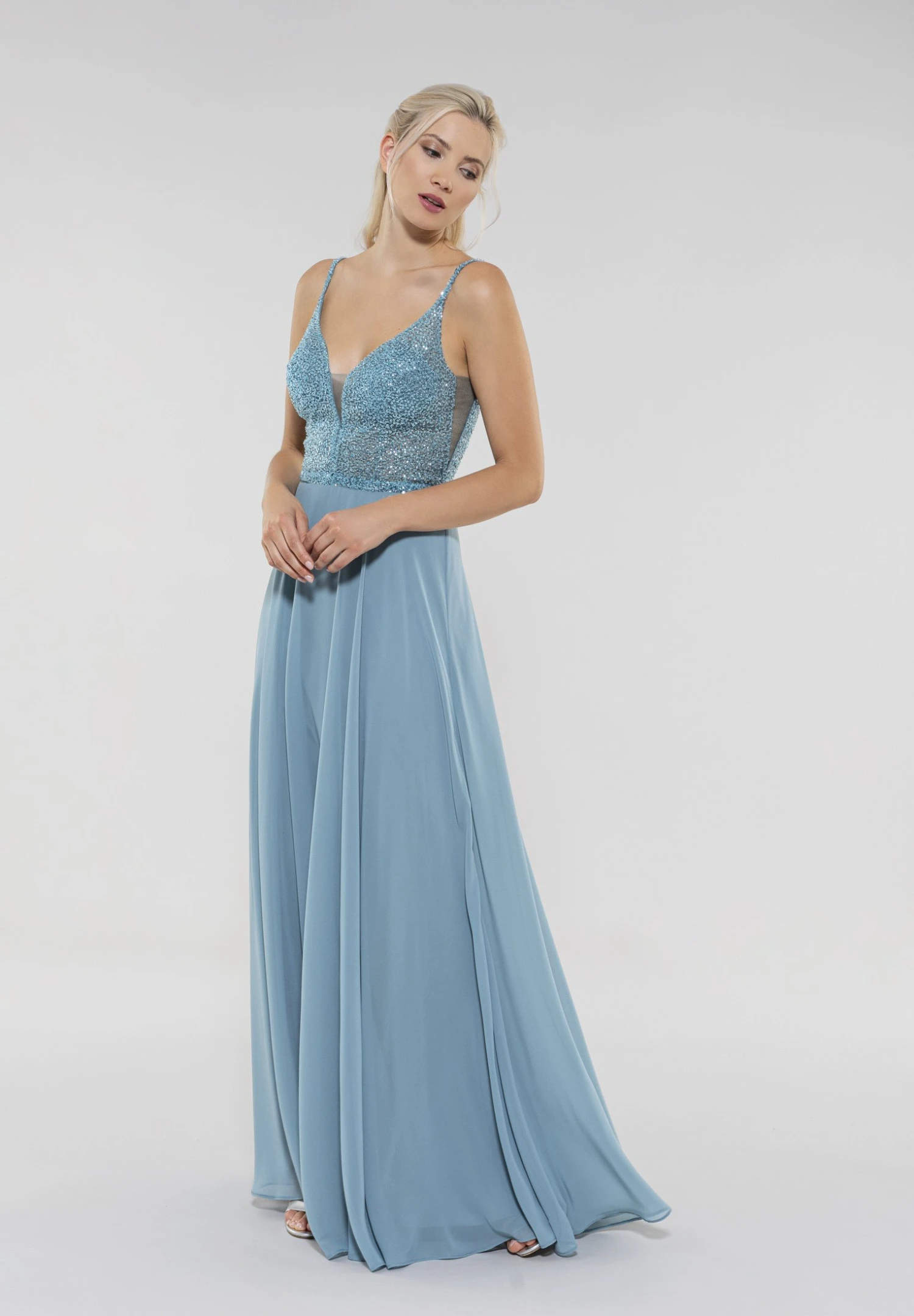 SWING Aus Materialmix - Galajurk - Sea Blue 4 SWING Aus Materialmix - Galajurk - Sea Blue - Afbeelding 2