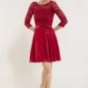 SWING Cocktailjurk - Dark Red -Mode Jurk Winkel b94f3ac82ef548abbba1882207701b19
