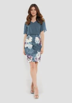 SWING Etui-Jurk - Faded Blue Multi