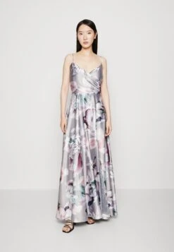 SWING Evening Dress - Galajurk - Silver Shadow/Multi