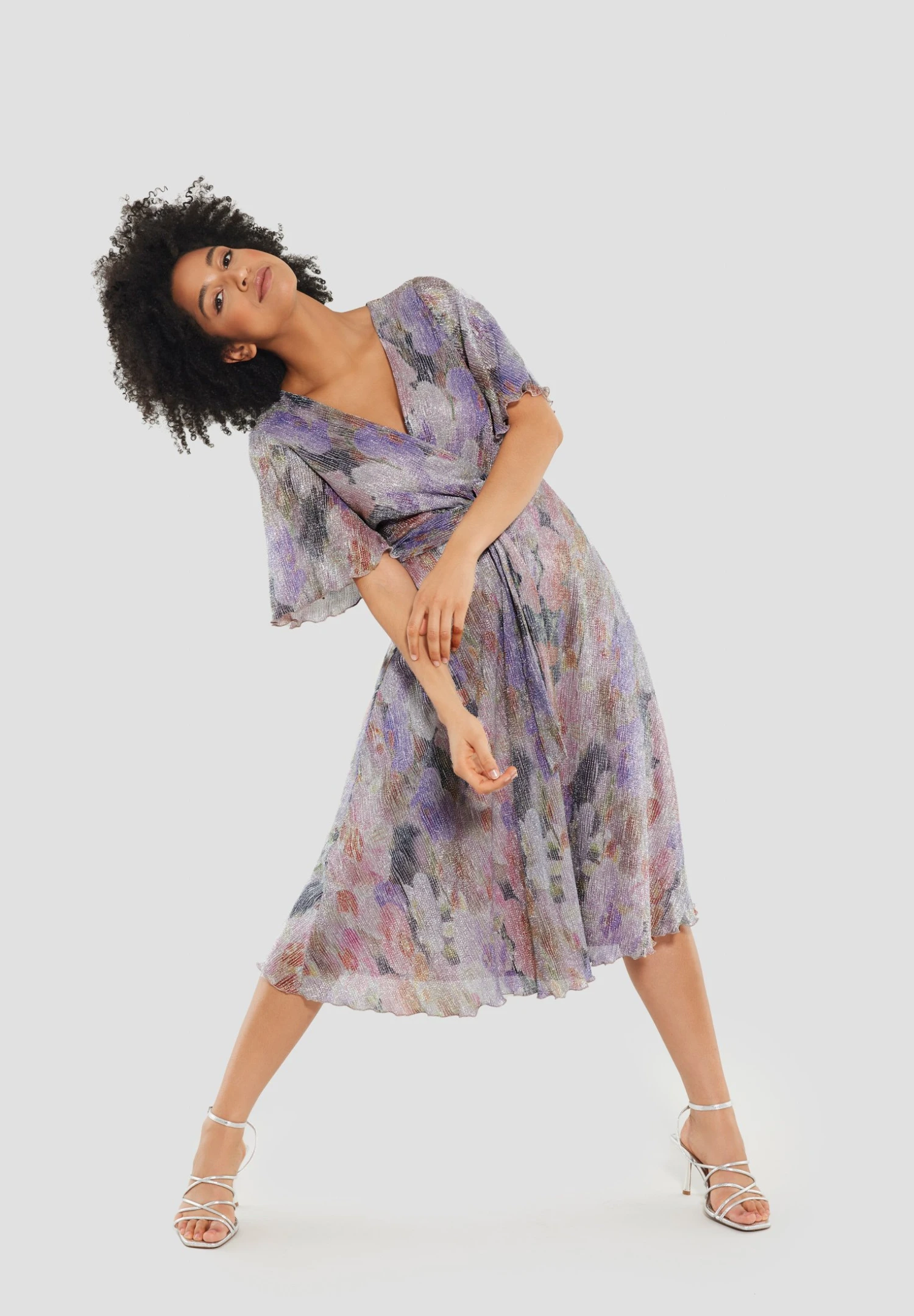 SWING Midi Mit Blumendruck - Jurk - Blush Rose Multi 3 SWING Midi Mit Blumendruck - Jurk - Blush Rose Multi