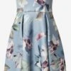 SWING Midi Jurken Jurk Dames Lichtblauw -Mode Jurk Winkel c693562514aac1b44f48456aa6f1735b