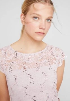 SWING Mit Paillettenbesetztem Spitzenoberteil - Cocktailjurk - Hellrosa -Mode Jurk Winkel c91134e8a0464710814b067d1c821d4e
