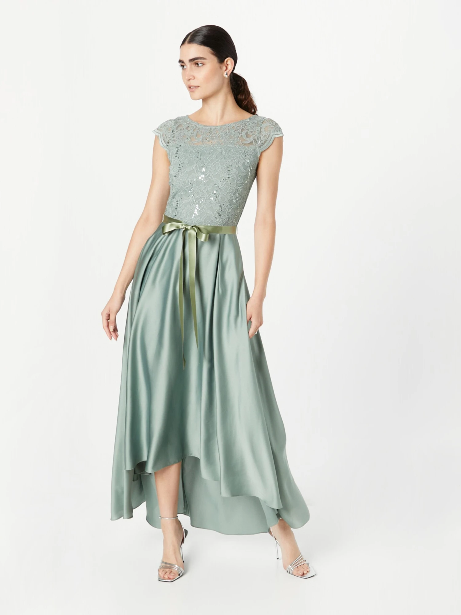 SWING Avondjurken Avondjurk Dames Pastelgroen / Lichtgroen 5 SWING Avondjurken Avondjurk Dames Pastelgroen / Lichtgroen - Afbeelding 3