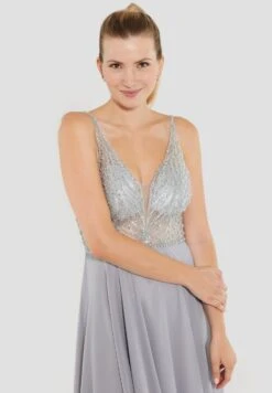 SWING Perlenbesticktes Midi Mit Cups - Cocktailjurk - Silver Shadow -Mode Jurk Winkel d6629a52e410442b8ecd991cbe35255c