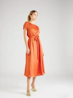 SWING Midi Jurken Jurk Dames Donkeroranje -Mode Jurk Winkel dbf4009db10ba147bcdcac7dbbf04a9b